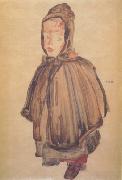 Egon Schiele, Girl with Hood (mk12)